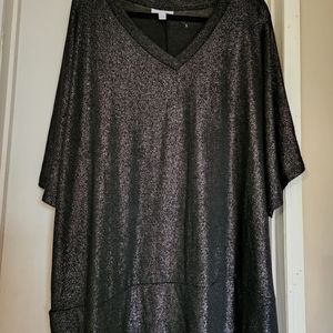Fashion Bug shiny black plus size 4x top
